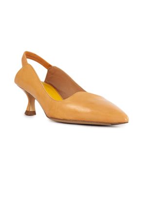 Slingback in pelle marrone beige MARA BINI | S158ZAFFERANO